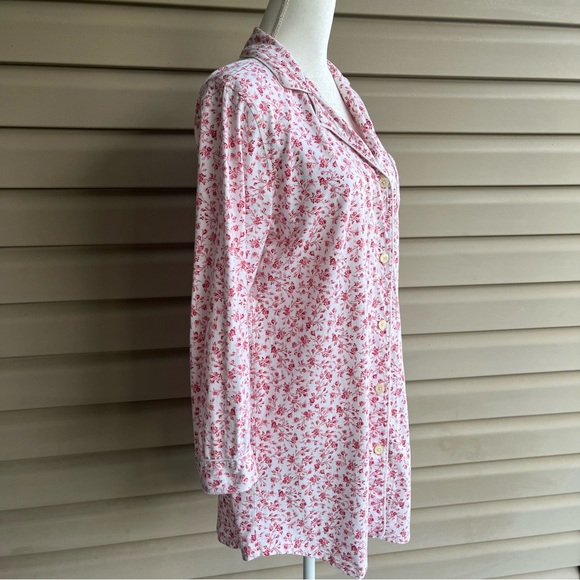 •Lauren Ralph Lauren• Floral Button Down Sleep Shirt - Size Large - Picture 6 of 9